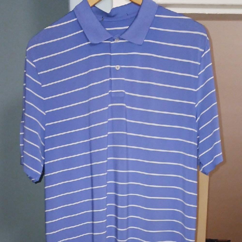 Blue Striped Men's RLX Polo Shirt